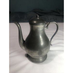 QUEEN ART PEWTER MINI COFFEE POT HANDMADE DUTCH NUMBERED 6.5”